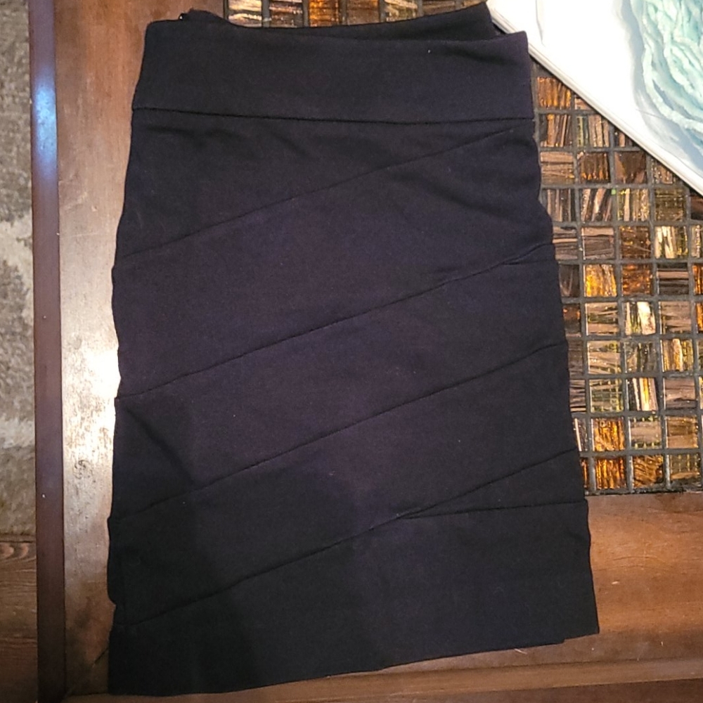Black banded skirt